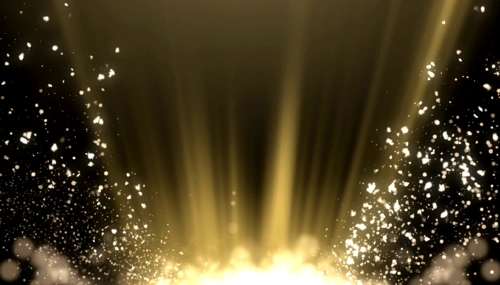 金色光束照射粒子无限循环上升舞台背景特效视频素材