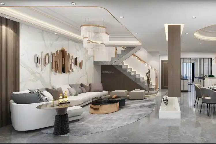 成都奥园云璟轻奢风格191平米装修效果图案例