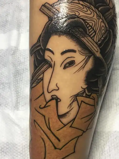 日式人物_纹身图案手稿图片_何文武的纹身作品集