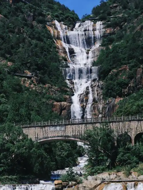 天台山瀑布_瀑布_景点_台州_天台山大瀑布_旅游_旅游风光_自然风光