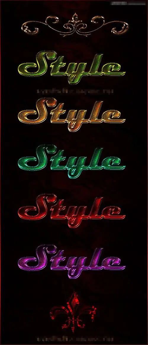 炫彩纹理艺术字ps样式