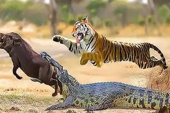 动物罕见奇观 老虎大战鳄鱼 【酷宝宝】_百度视频搜索