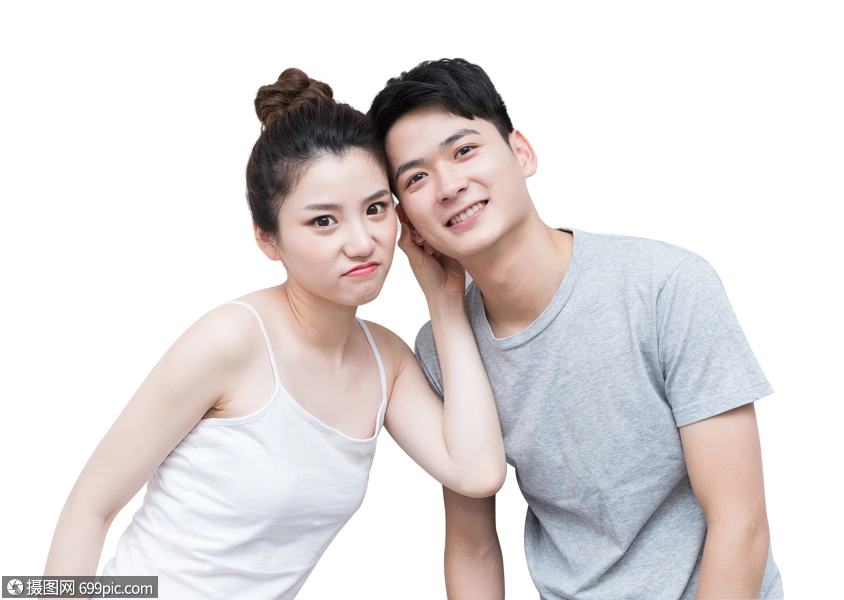 情侣创意搞怪大头照