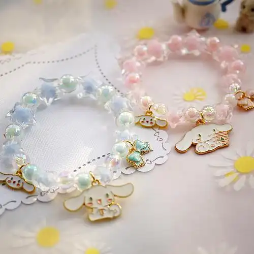 可爱玉桂狗铃铛手链儿童手串女学生闺蜜字母手环好运招财手饰礼物