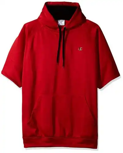 男式 big and tall performance po ss hd w/pouch pkt w/c 赤红色