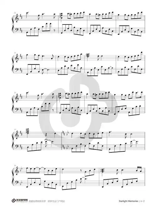 starlight memories钢琴谱-dennis kuostarlight memories钢琴谱-环球
