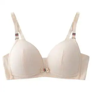 森之鼓学生无钢圈文胸少女发育期初中生高中大童女孩纯棉薄杯内衣