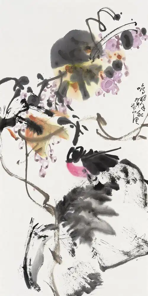 意由念起境由心生大写意花鸟画家刘庚