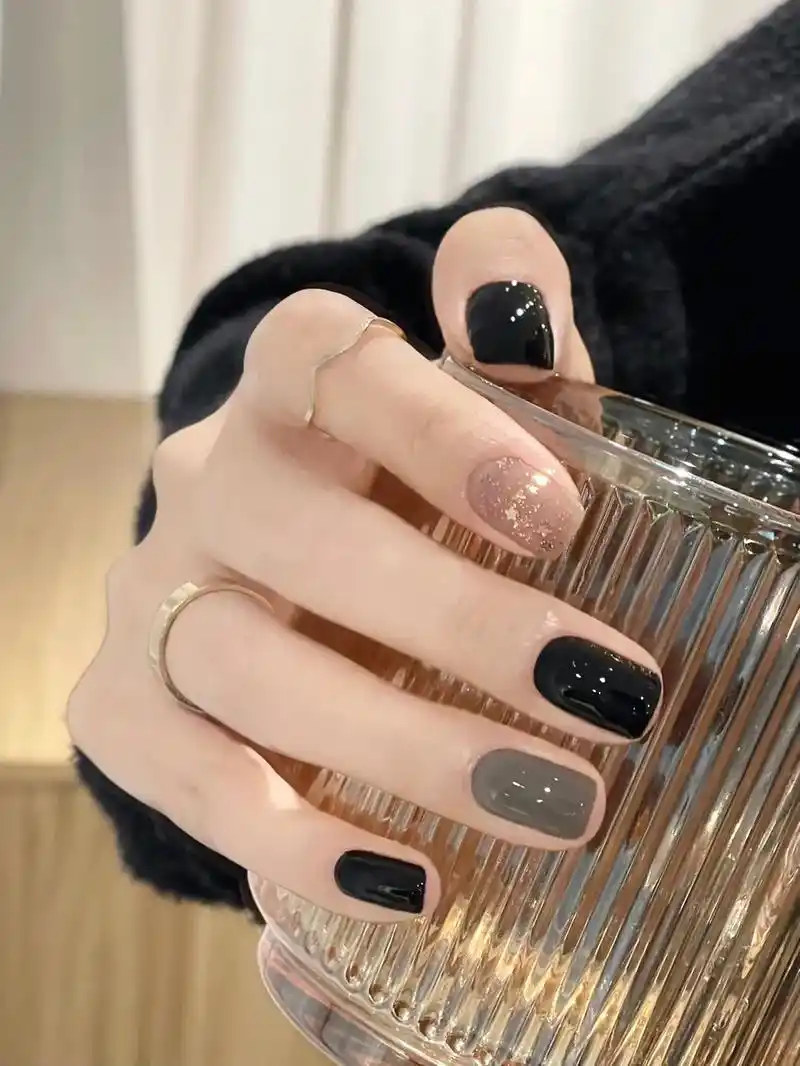 黑桃水泥灰♠️敲显白深色系纯色甲