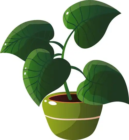 可爱美丽的房子植物卡通