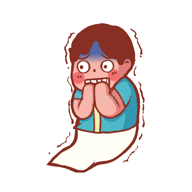 中元节可爱小鬼鬼节七月半胆小鬼动图gif