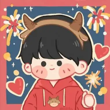 新年喜庆情侣头像图片一男一女红红火火过年情侣头像