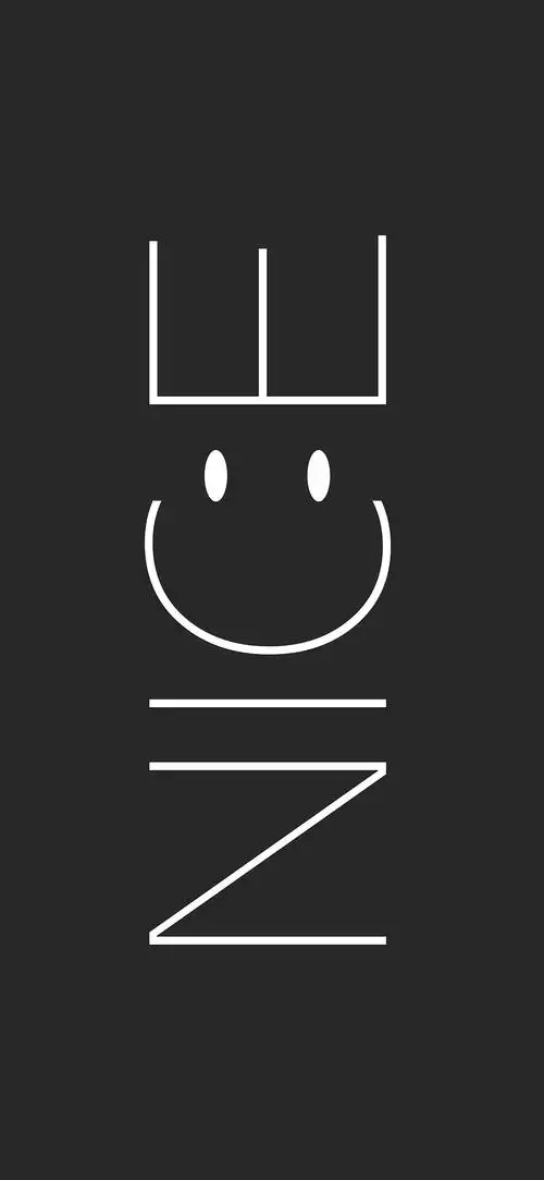 nice字母笑脸简约手机壁纸