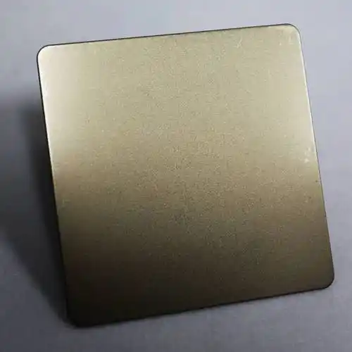喷砂香槟金不锈钢板图片 **不锈钢板材定制