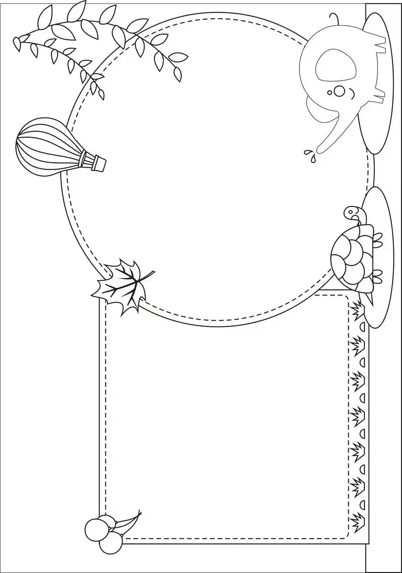 通用手抄报模板之新学期手抄报,a4大小可打印模板,预计需要3 - 抖音