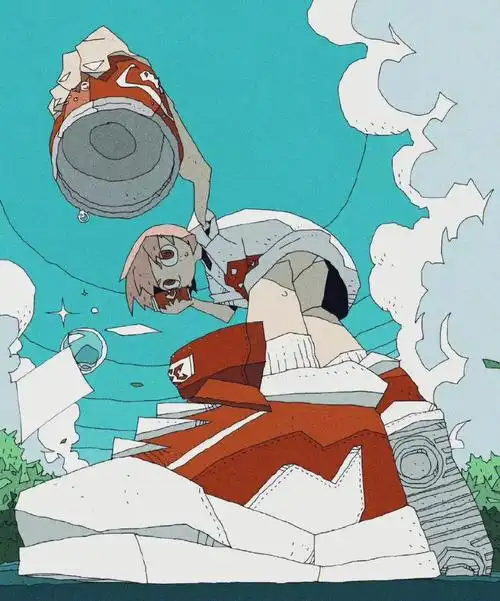 跪了清奇线条夸张透视张力人体玩转插画