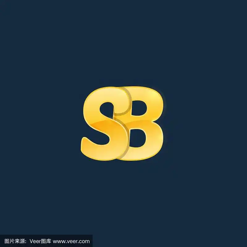 带有标志设计的首字母sb sb