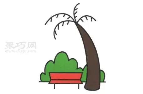 公园一角简笔画儿童 - 聚巧网