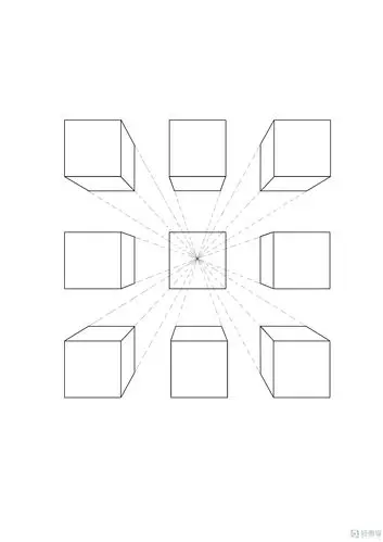 hr-16-077梦娘 临摹一点透视正方体—绘画基础透视的练习