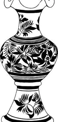 剪纸风格陶瓷手绘