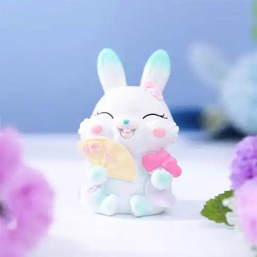 吉祥可爱新款盲盒玉兔呈祥树脂工艺品公仔创意生日礼品批发 xln005
