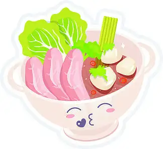 i>中 /i> i>国 /i> i>牛 /i> i>肉 /i> i>面 /i>汤可爱的卡哇伊矢量