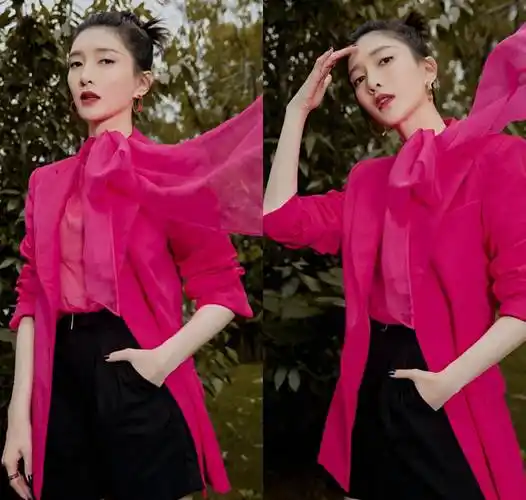 挑人的玫红色被江疏影完美驾驭,三十岁的姐姐,果然是气质不凡_造型