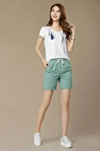 2015夏季新款仿棉麻文艺休闲裤大码宽松女裤五分裤8513