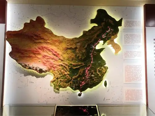 壁挂式光电立体沙盘中国地形图