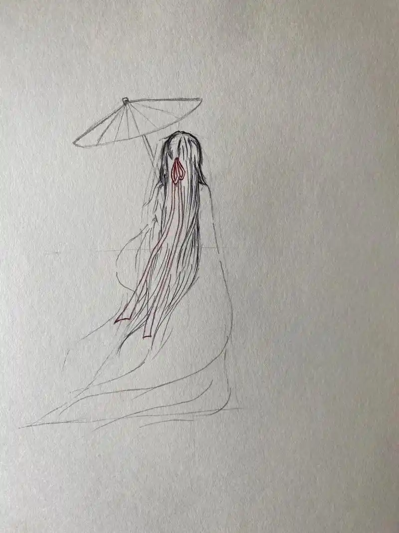 画画丨敲简单的古风小仙女背影教程75秒学会 今天是一期敲简单的