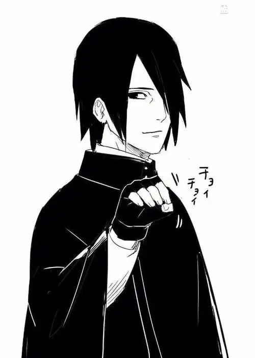 这里一只卖萌的成年佐助