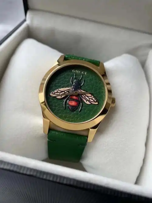 gucci正品祖母绿小蜜蜂手表