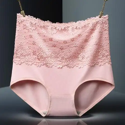 2018新款产后性感蕾丝内裤女收腹弹力女士三角裤高腰内裤提花无痕