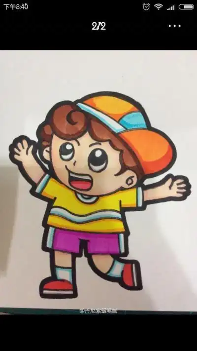 宝宝人物简笔画彩色