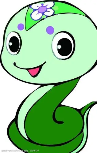 可爱卡通12生肖蛇图片