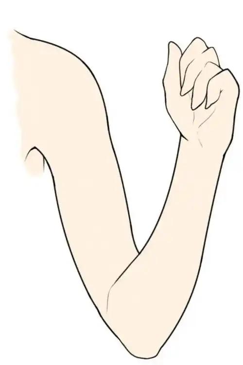 美少女插画的画法表现动作和情绪的写实手臂肘部的画法