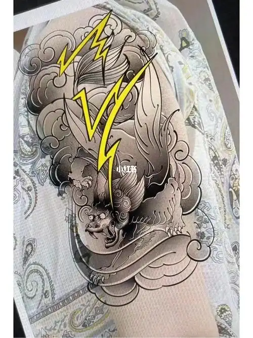 山海经白泽 免费设计纹身手稿 广州白云设计