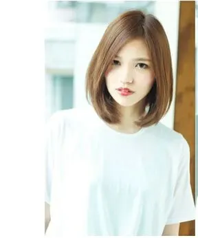 五款长波波头直发发型图片 示范直发波波头如何扎