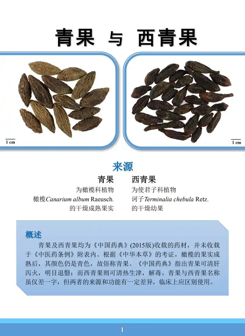 青果与西青果鉴别