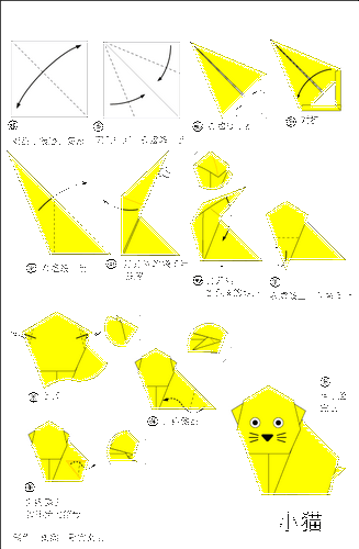 狸猫折纸大全图解