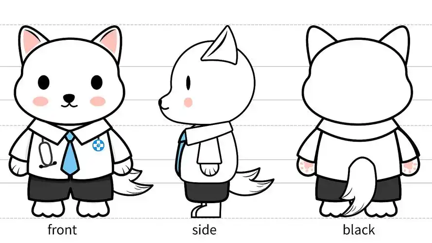 ichong爱宠医生ip卡通形象吉祥物设计