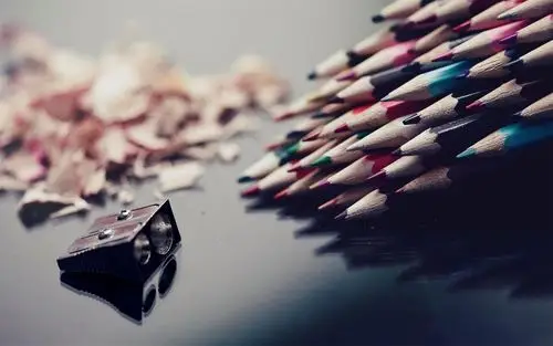 非主流唯美意境五彩缤纷彩色铅笔高清桌面壁纸(二)