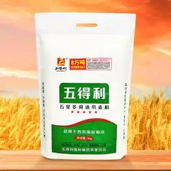 抖音超值购五得利wudeli五得利五星多用途小麦粉5kg家用通用粉10斤