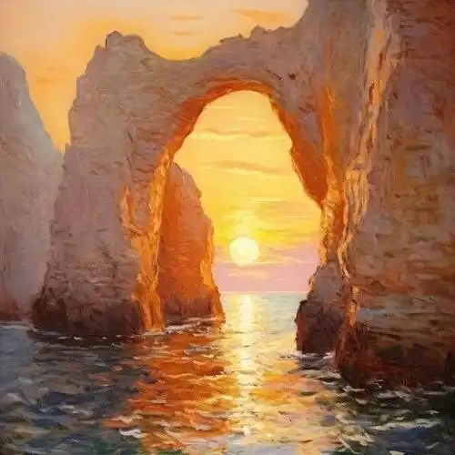 印象派莫奈的日落和日出