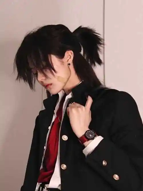 正品网红武士假发男女通用狼尾学生日常男士日常整顶假发