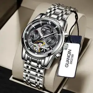 瑞士正品浪琴瑰丽正品男士手表机械表全自动陀飞轮镂空防水夜光潮