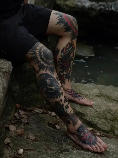 硬核oldschool拼接双小腿77脚面