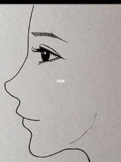 女孩侧脸的画法
