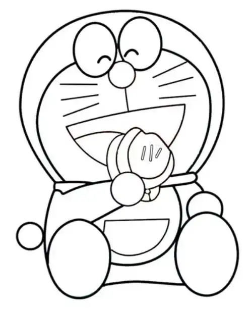 叮当猫简笔画 - 简单简笔画