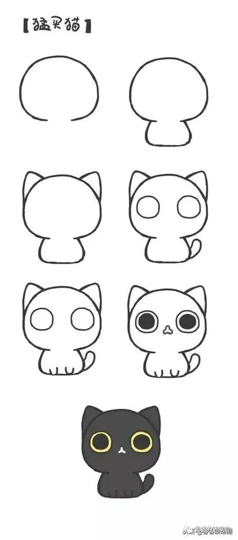 可爱猫咪简笔画logo